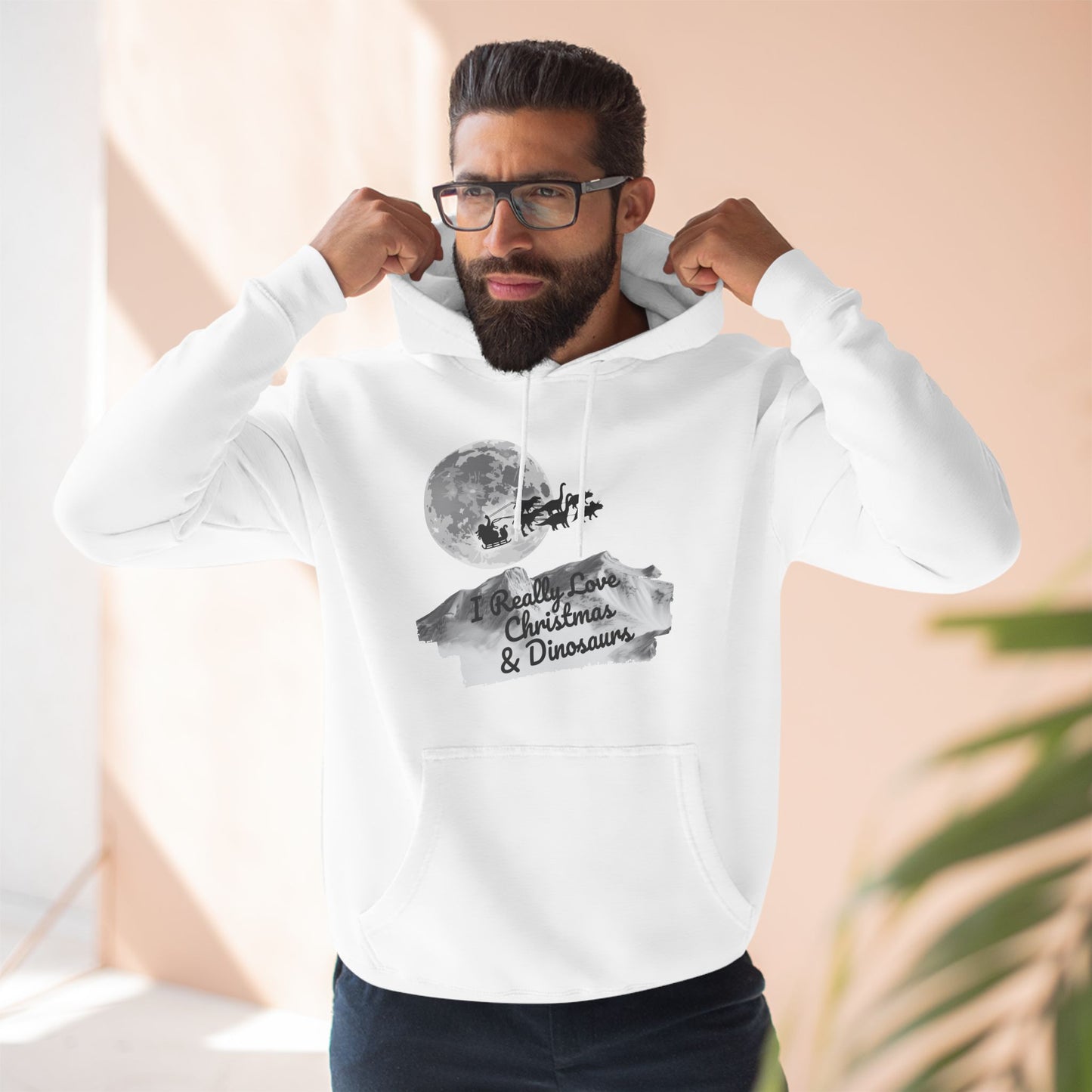 Christmas Dinosaur Hoodie