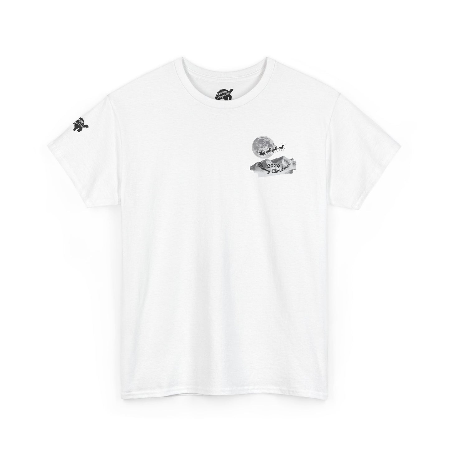 Santa's Sleigh Pulled by Unicorns Cotton Tee
