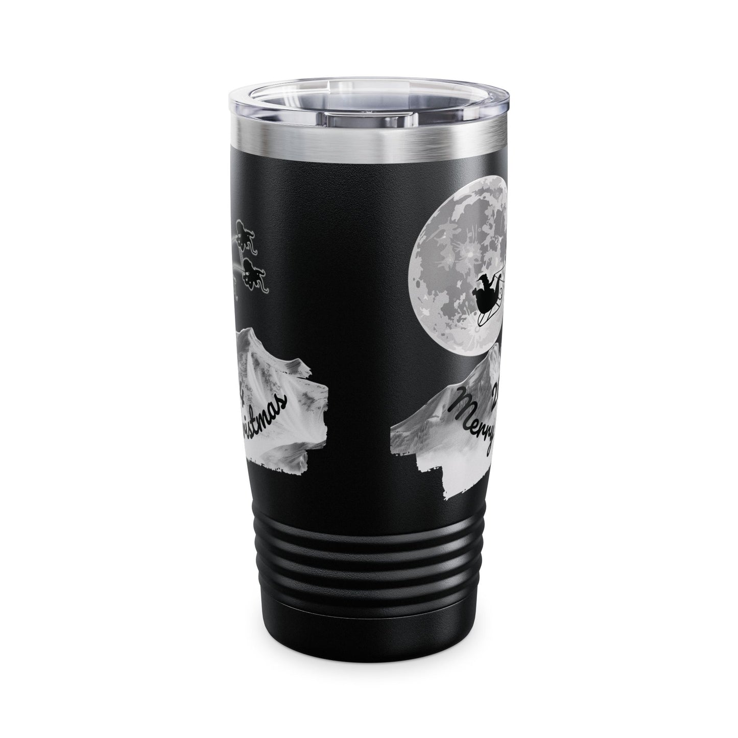 Christmas Tumbler, Santa Riding Sleigh Pulled by Octopuses, 20oz
