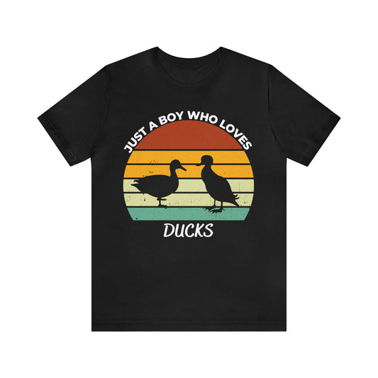 Just a Boy Who Loves Ducks Short Sleeve Tee