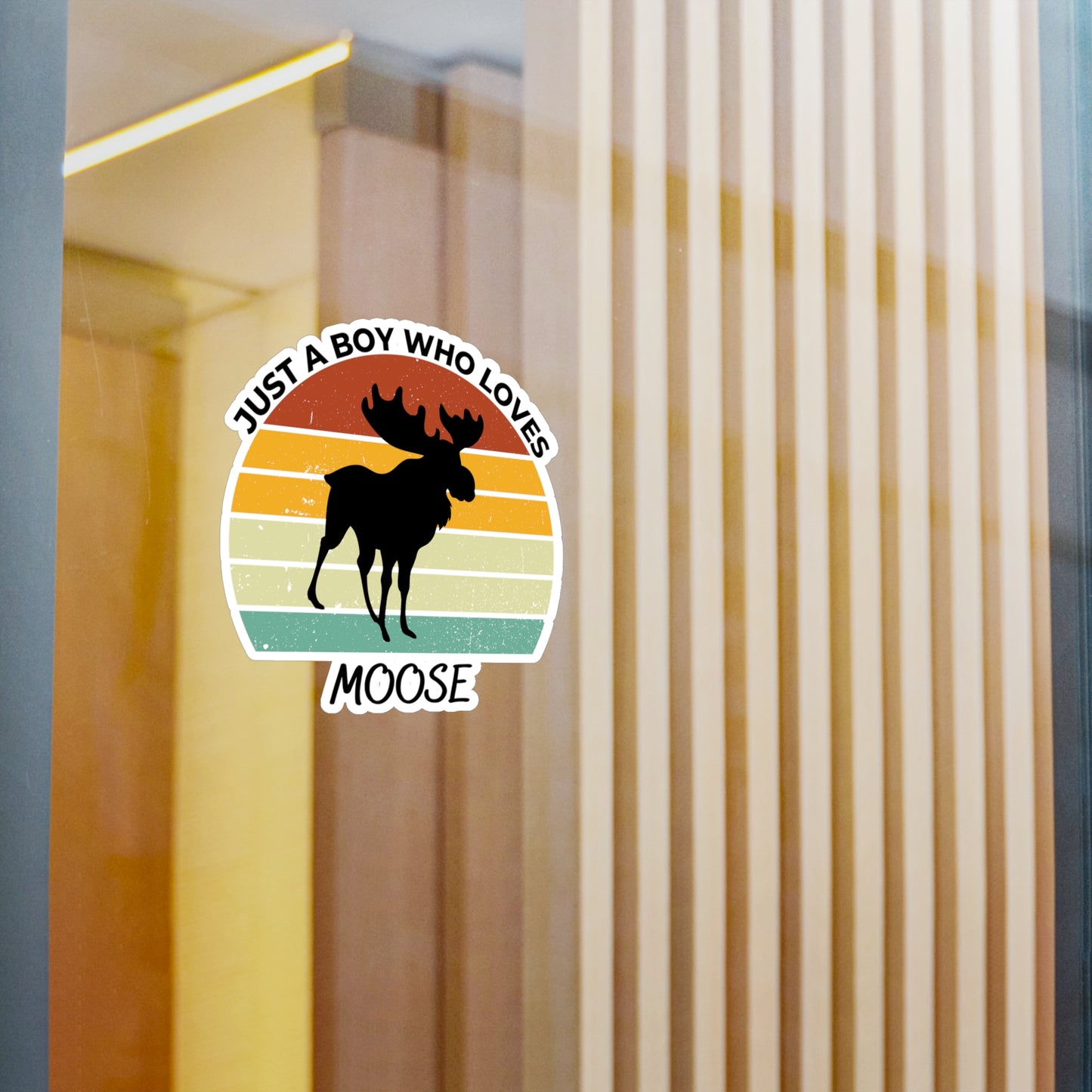 Just a Boy Who Loves Moose Kiss-Cut Vinyl Decals