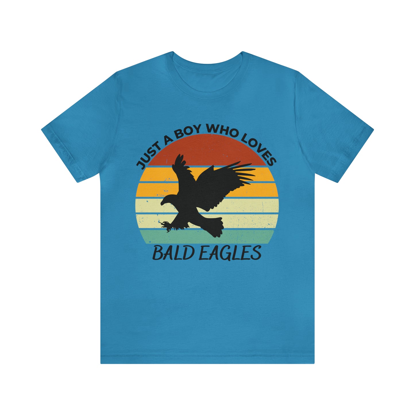 Just a Boy Who Loves Bald Eagles Short Sleeve Tee