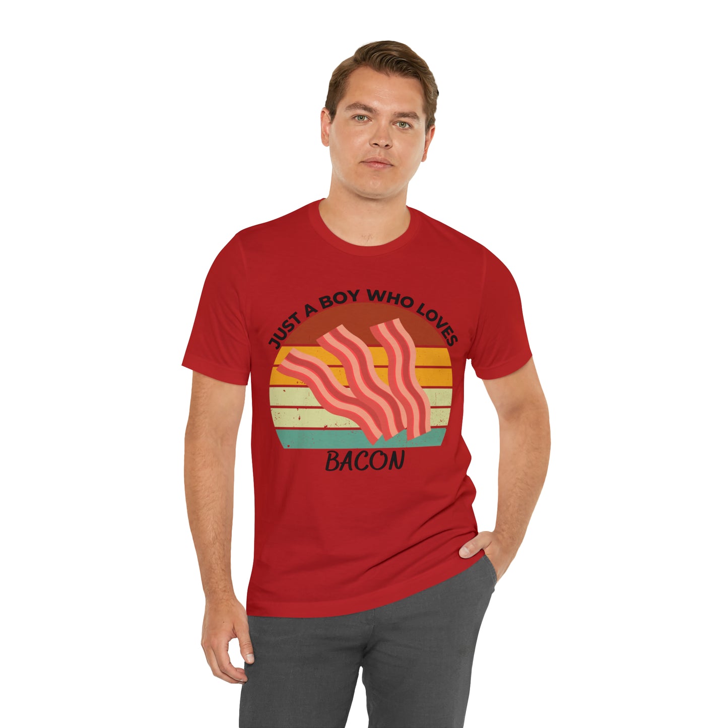 Just a Boy Who Loves Bacon Short Sleeve Tee