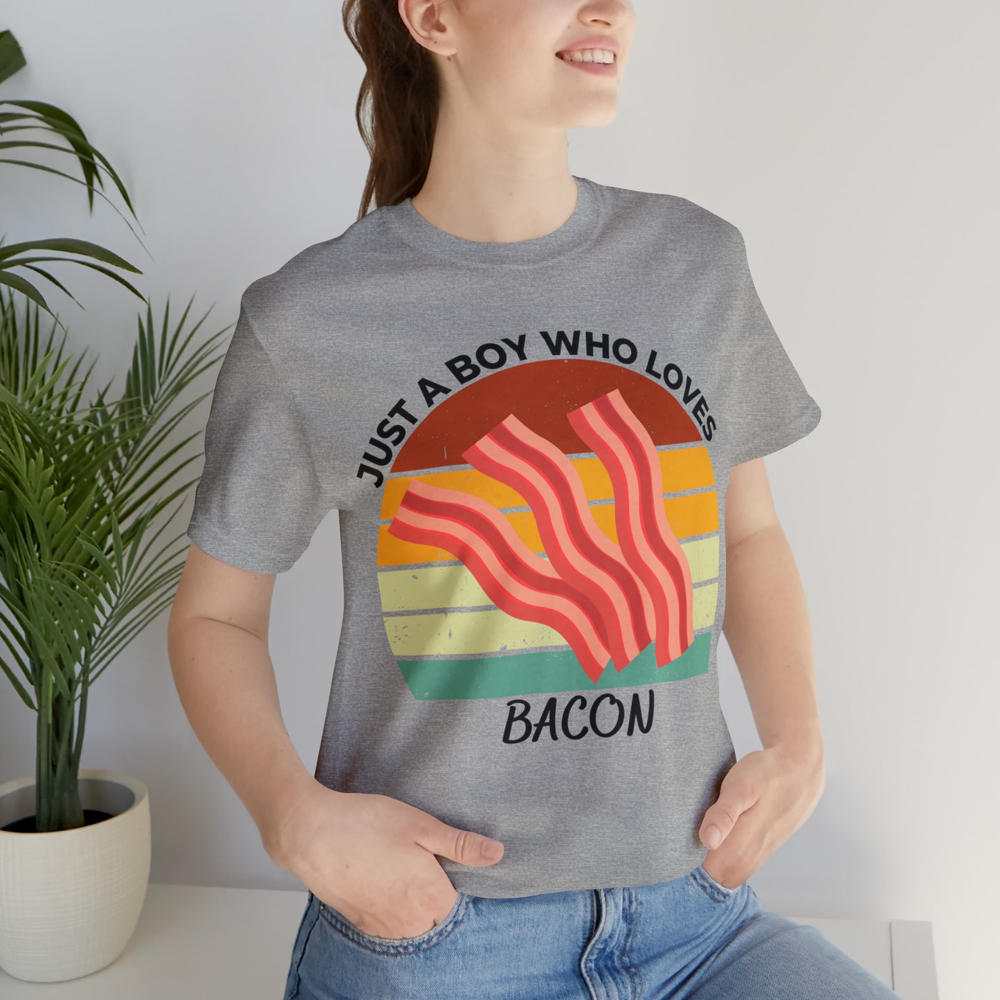 Just a Boy Who Loves Bacon Short Sleeve Tee