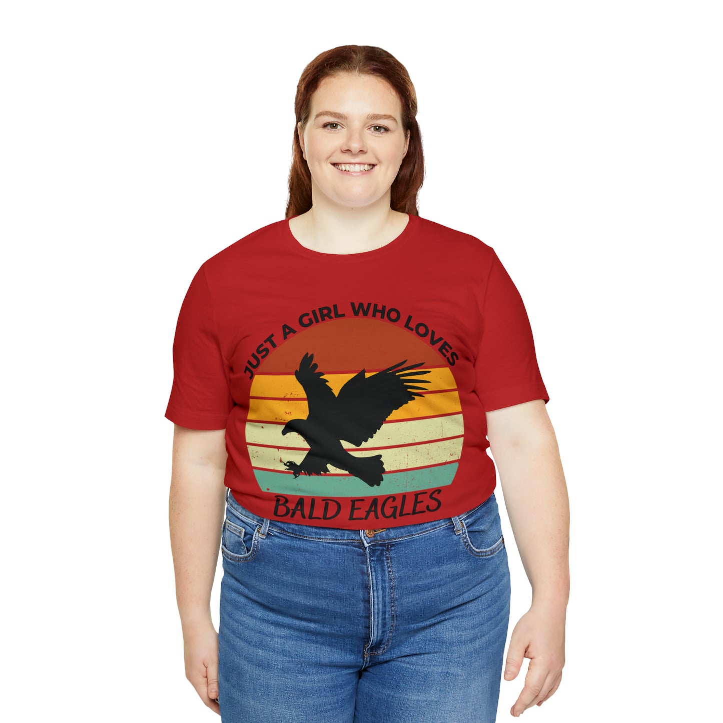 Just a Girl Who Loves Bald Eagles Short Sleeve Tee