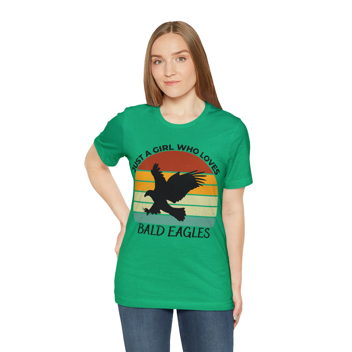 Just a Girl Who Loves Bald Eagles Short Sleeve Tee