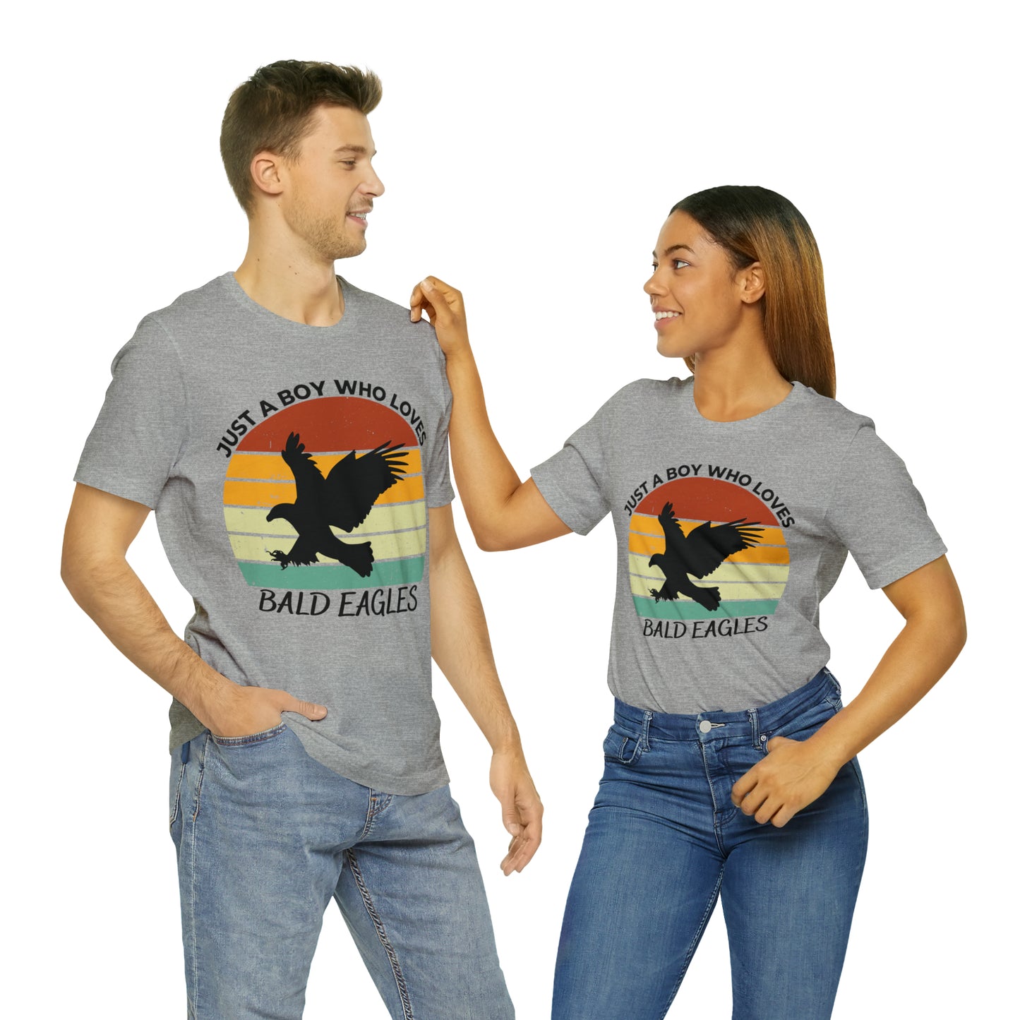 Just a Boy Who Loves Bald Eagles Short Sleeve Tee