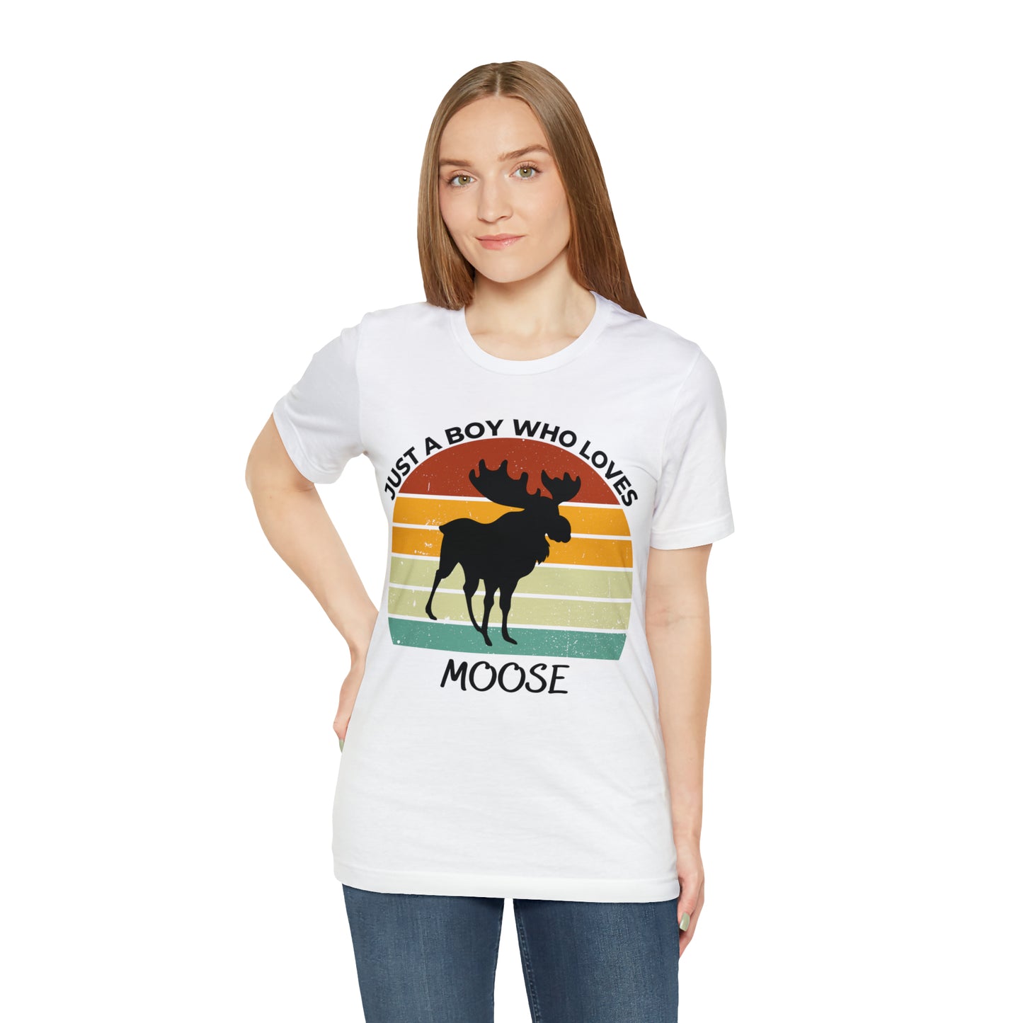 Just a Boy Who Loves Moose Short Sleeve Tee