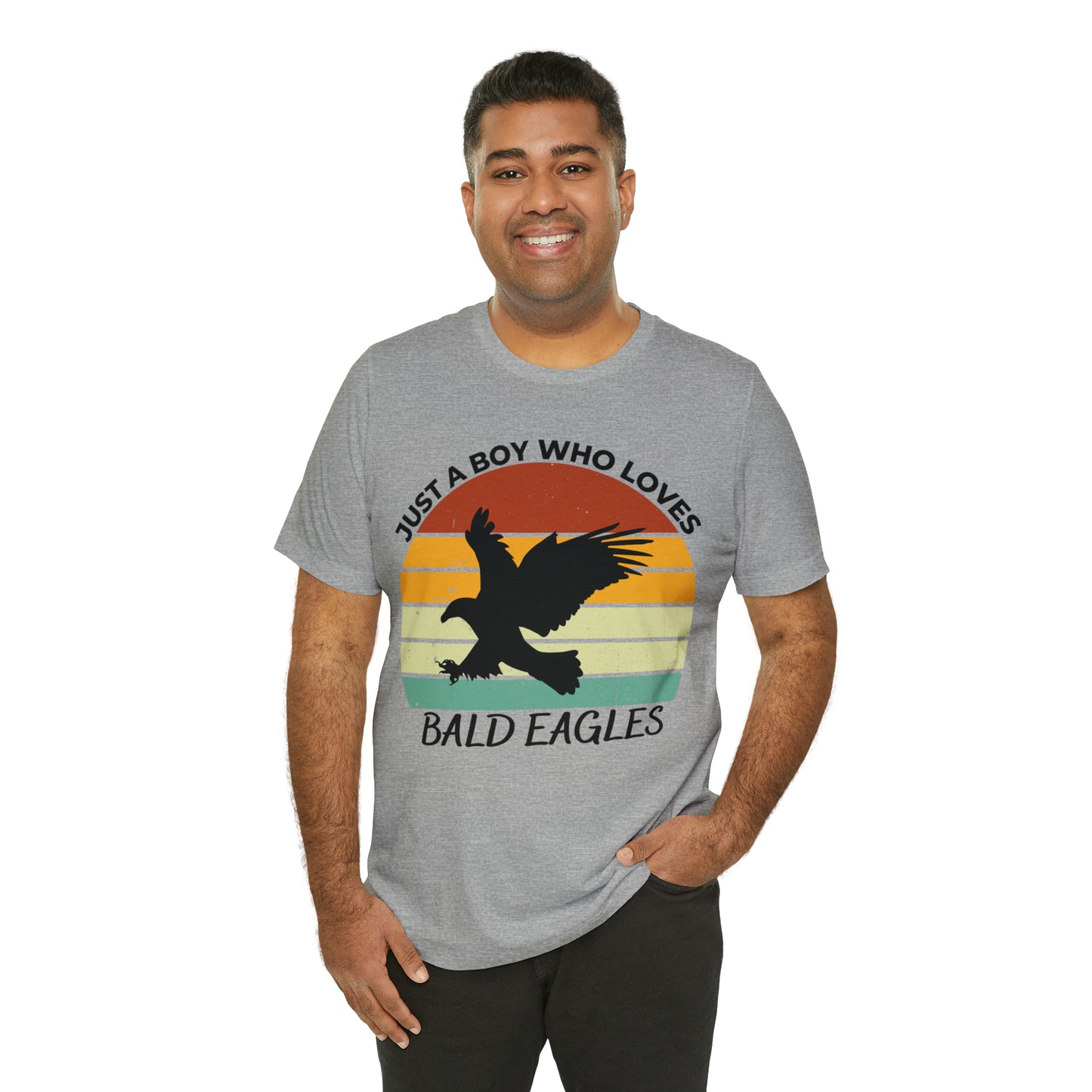 Just a Boy Who Loves Bald Eagles Short Sleeve Tee