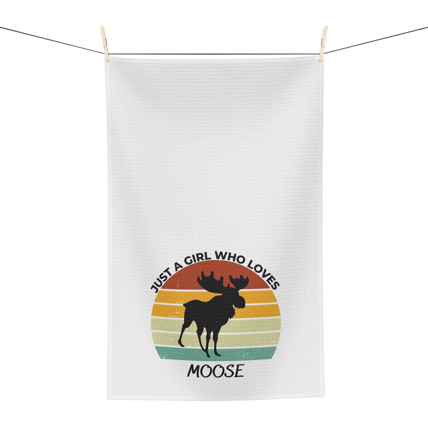 Just a Girl Who Loves Moose Soft Tea Towel