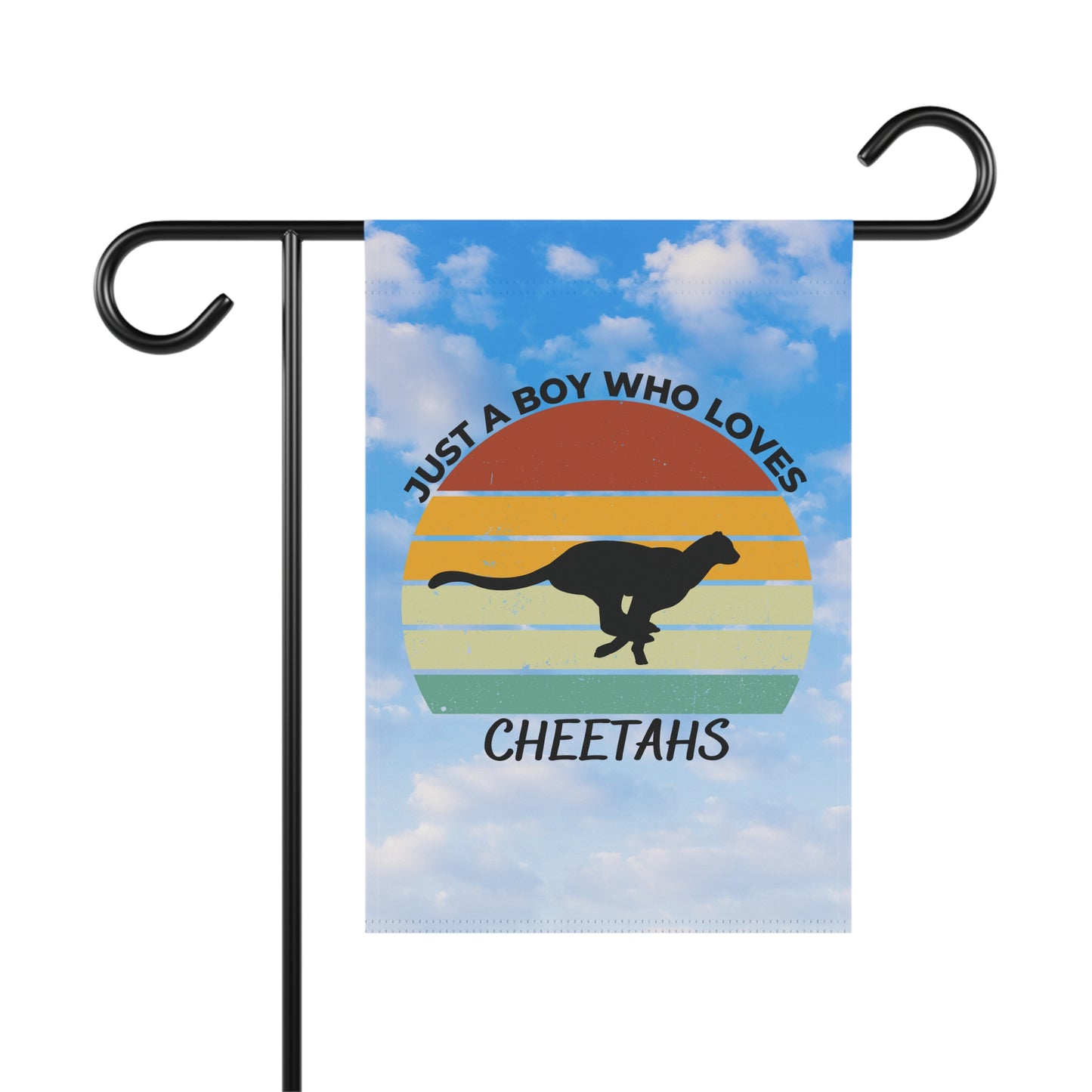 Just a Boy Who Loves Cheetahs Garden & House Banner