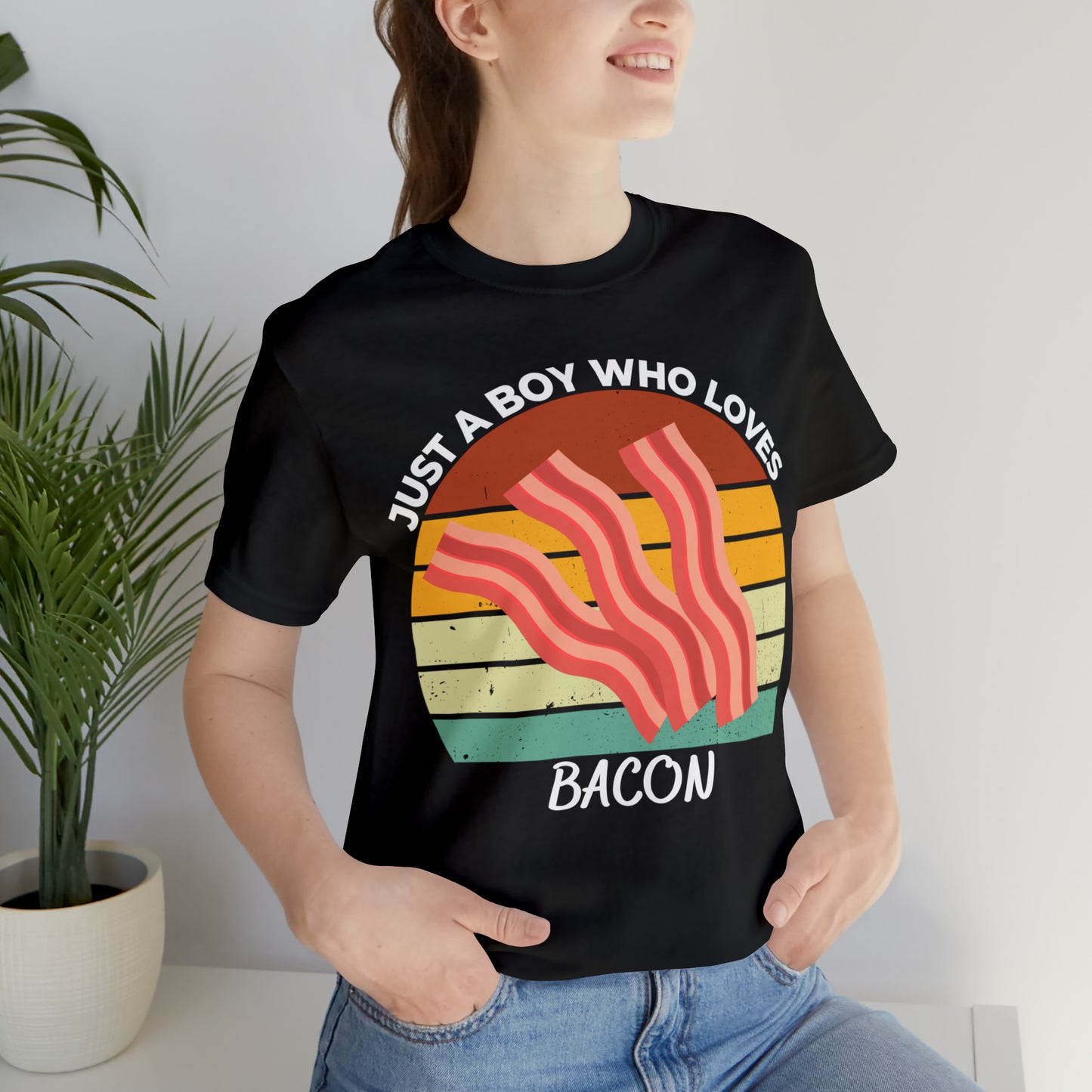 Just a Boy Who Loves Bacon Short Sleeve Tee