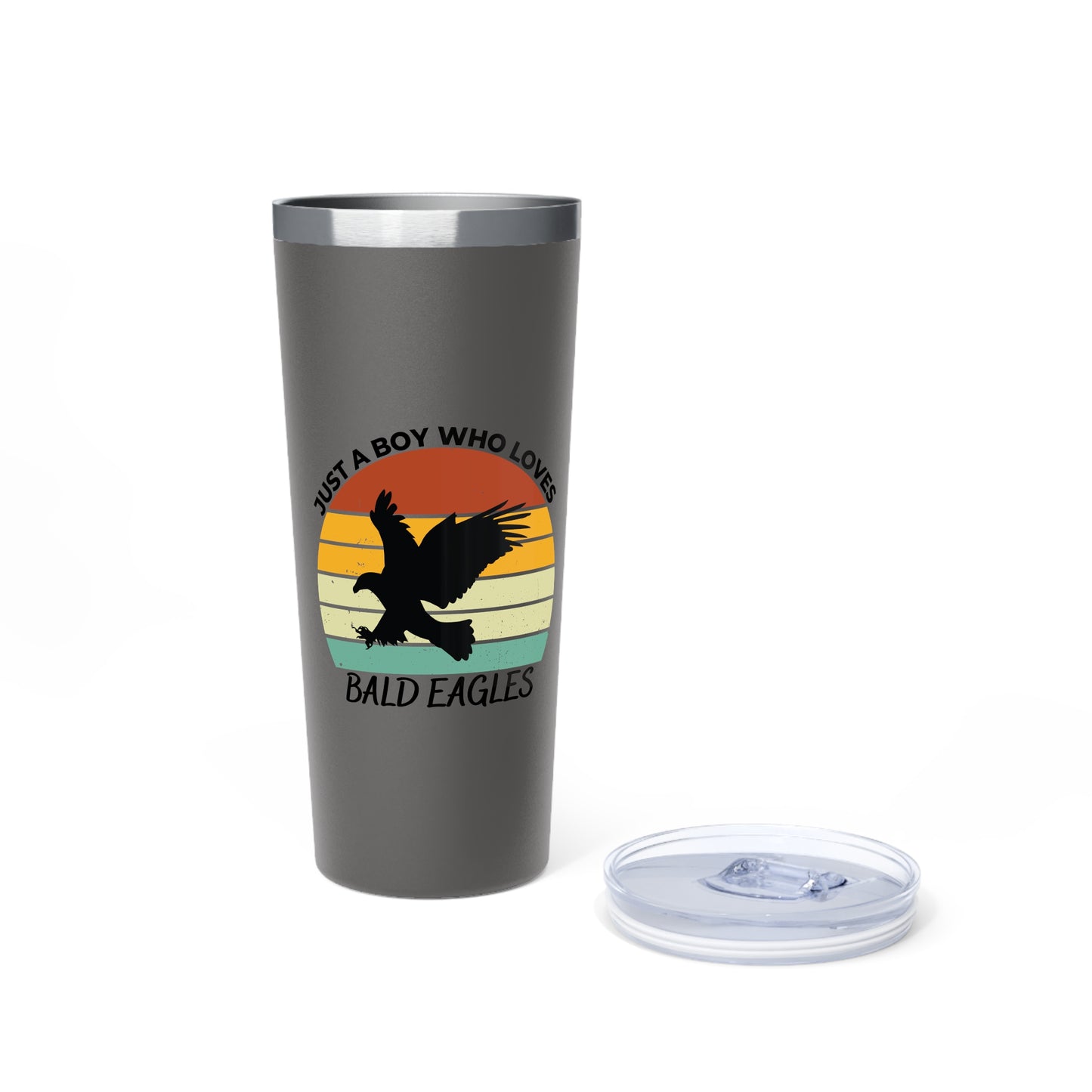 Just a Boy Who Loves Bald Eagles Copper Vacuum Insulated Tumbler, 22oz