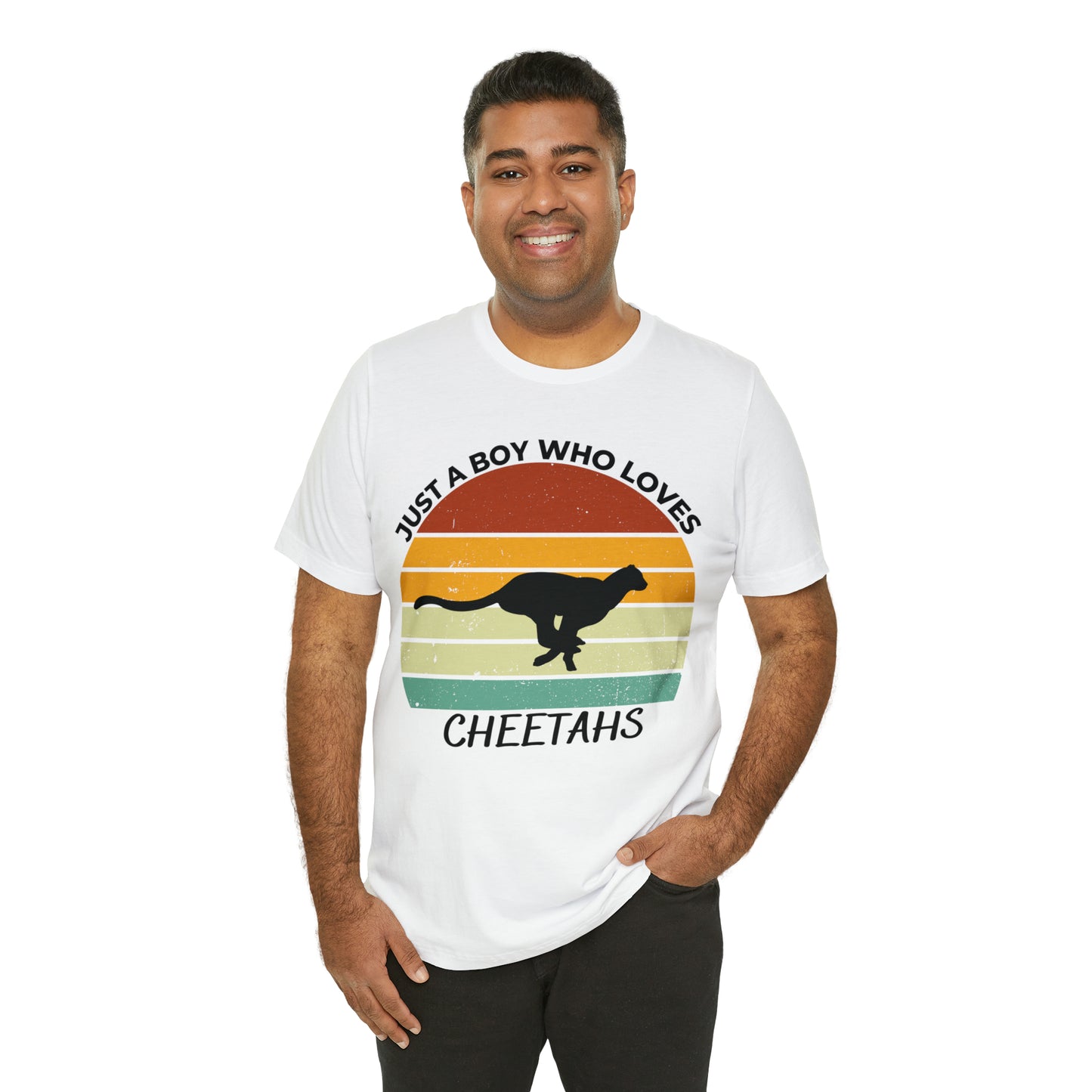 Just a Boy Who Loves Cheetahs Short Sleeve Tee