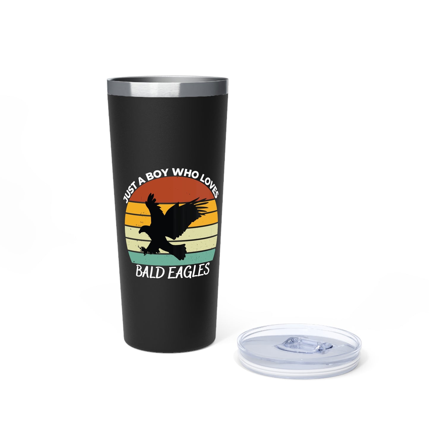 Just a Boy Who Loves Bald Eagles Copper Vacuum Insulated Tumbler, 22oz