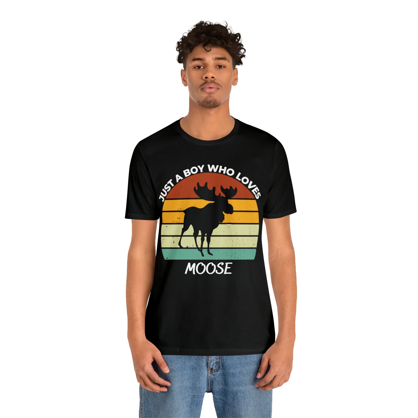 Just a Boy Who Loves Moose Short Sleeve Tee