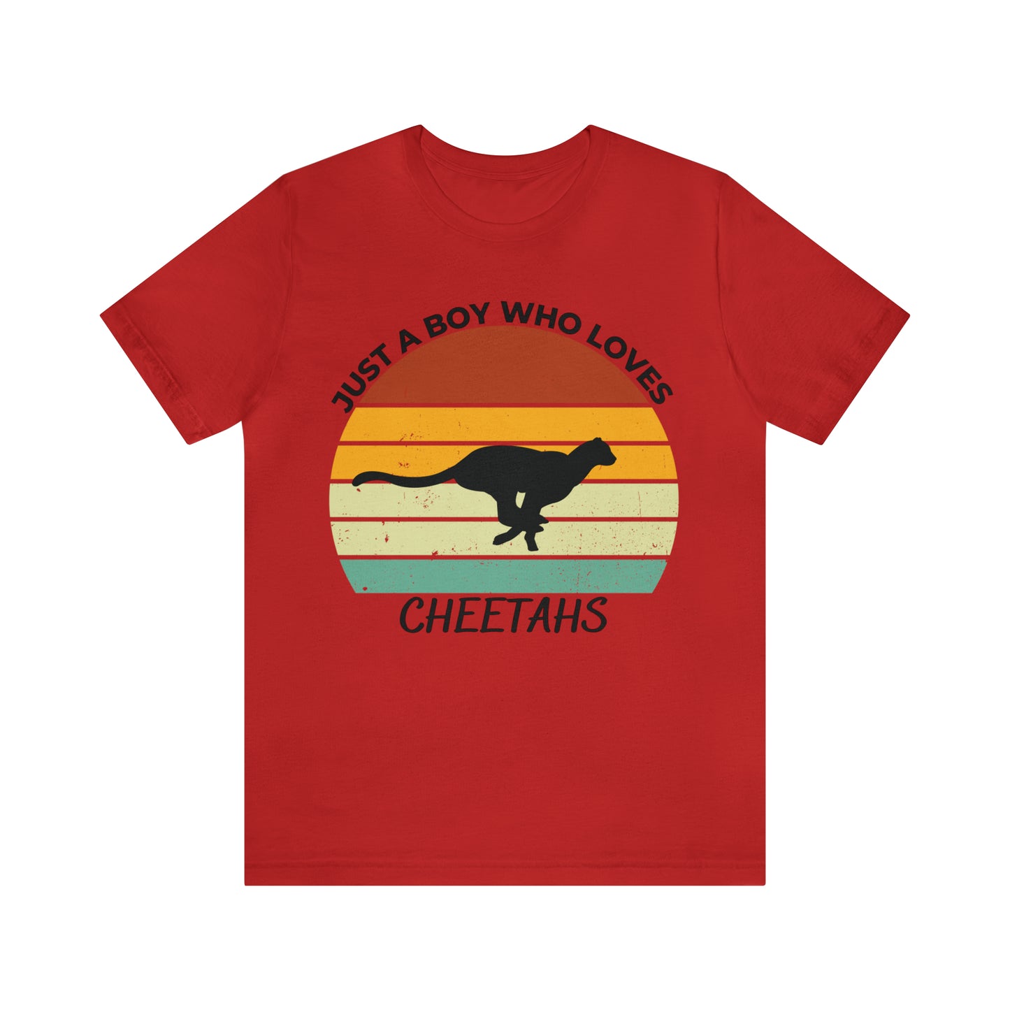 Just a Boy Who Loves Cheetahs Short Sleeve Tee