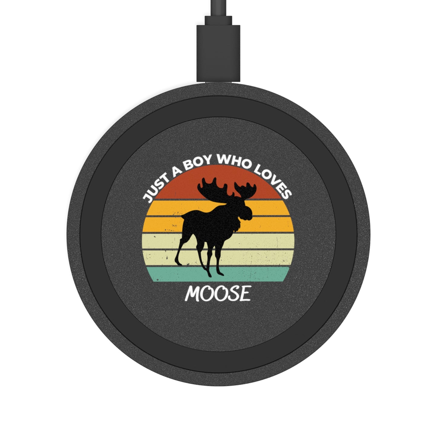 Just a Boy Who Loves Moose Quake Wireless Charging Pad