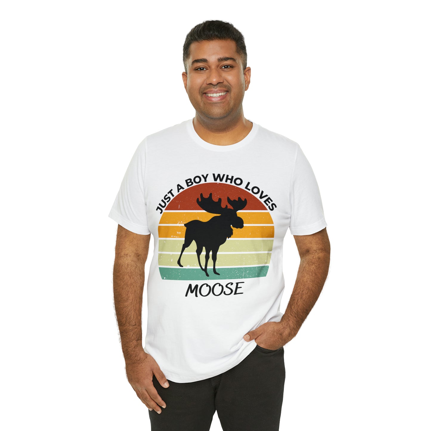 Just a Boy Who Loves Moose Short Sleeve Tee