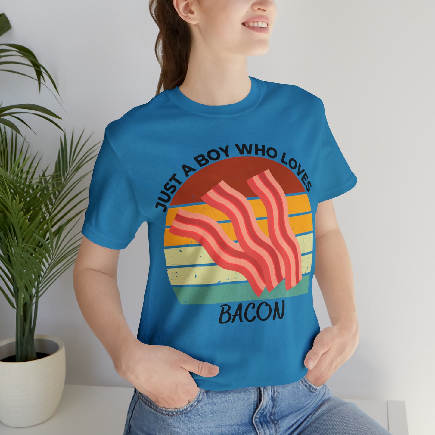 Just a Boy Who Loves Bacon Short Sleeve Tee