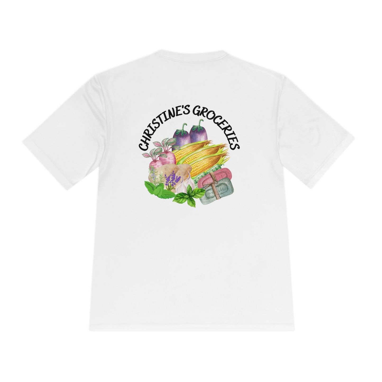 Christine's Groceries Logo wear show shirt Unisex Moisture Wicking Tee