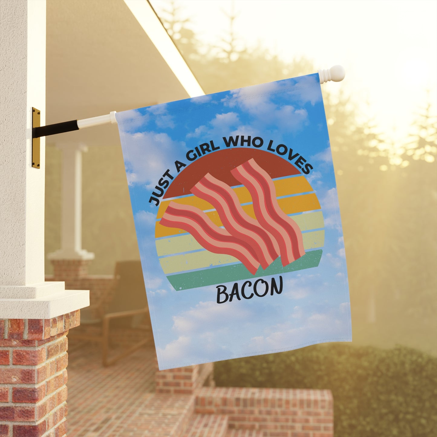 Just a Girl Who Loves Bacon Garden & House Banner