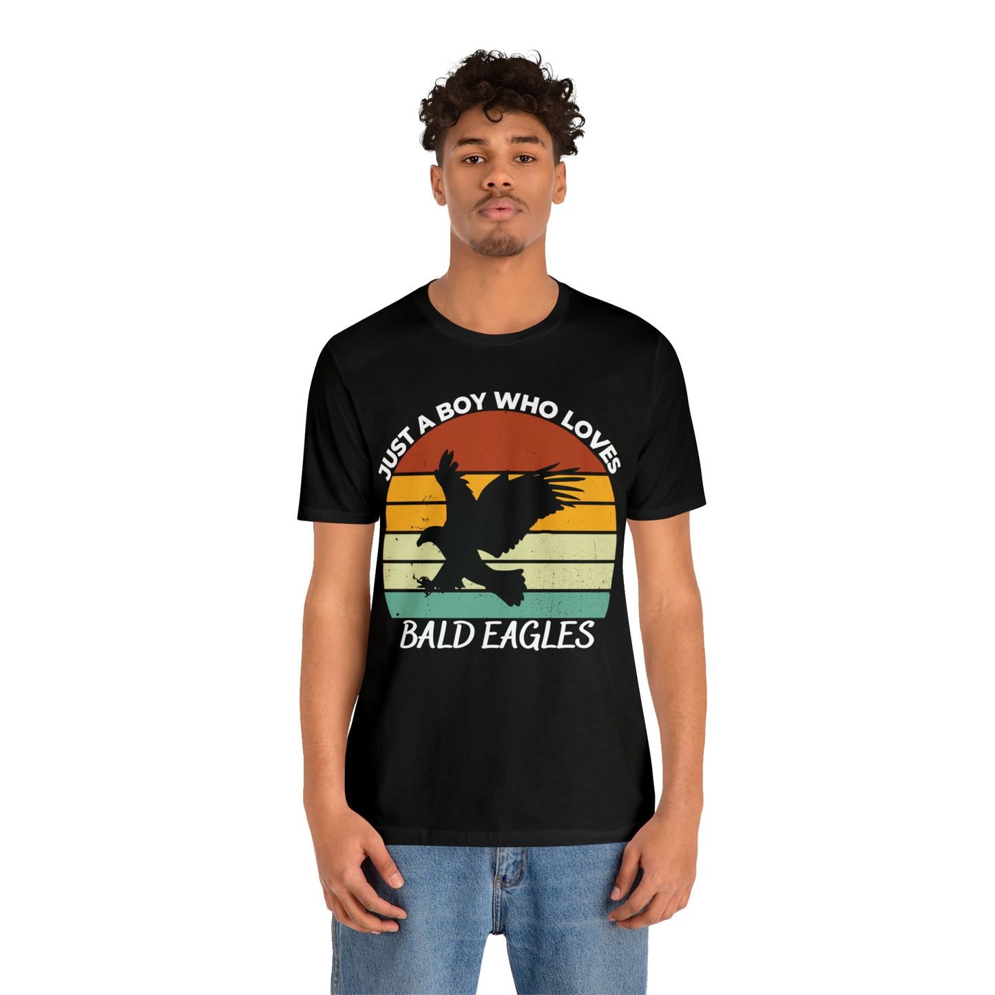 Just a Boy Who Loves Bald Eagles Short Sleeve Tee