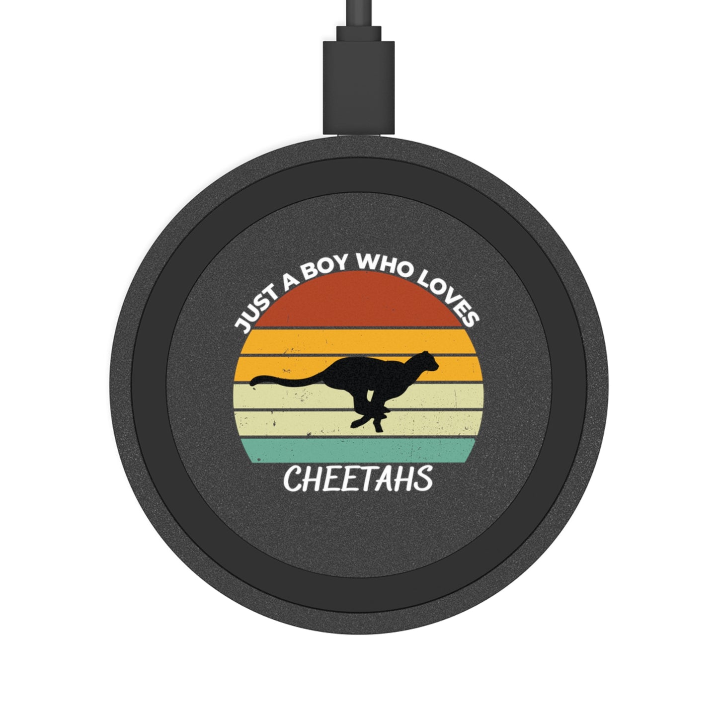 Just a Boy Who Loves Cheetahs Quake Wireless Charging Pad