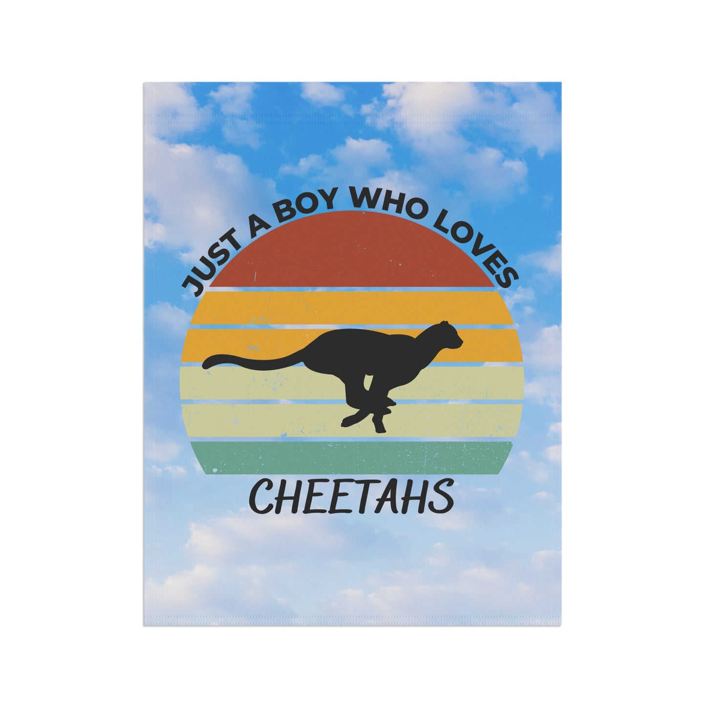 Just a Boy Who Loves Cheetahs Garden & House Banner