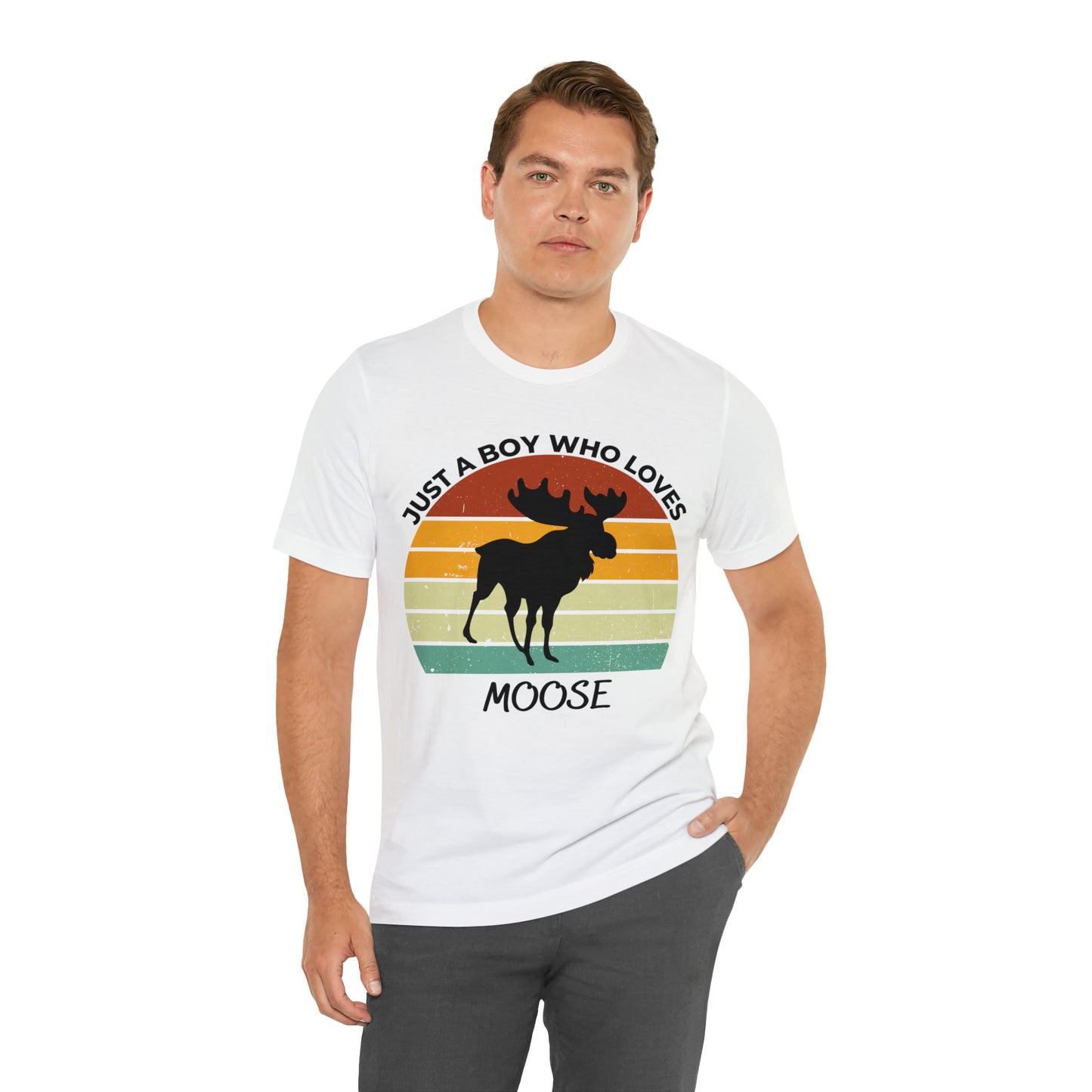 Just a Boy Who Loves Moose Short Sleeve Tee