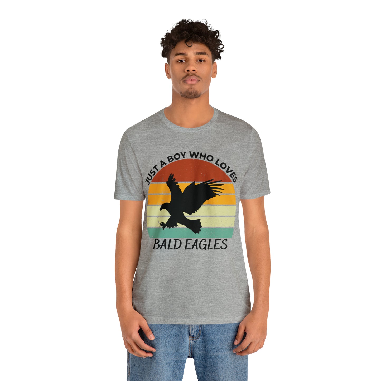 Just a Boy Who Loves Bald Eagles Short Sleeve Tee