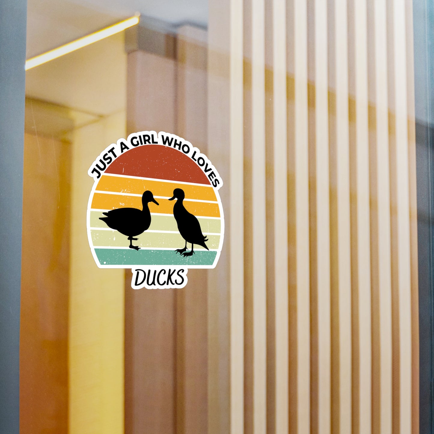 Just a Girl Who Loves Ducks Kiss-Cut Vinyl Decals