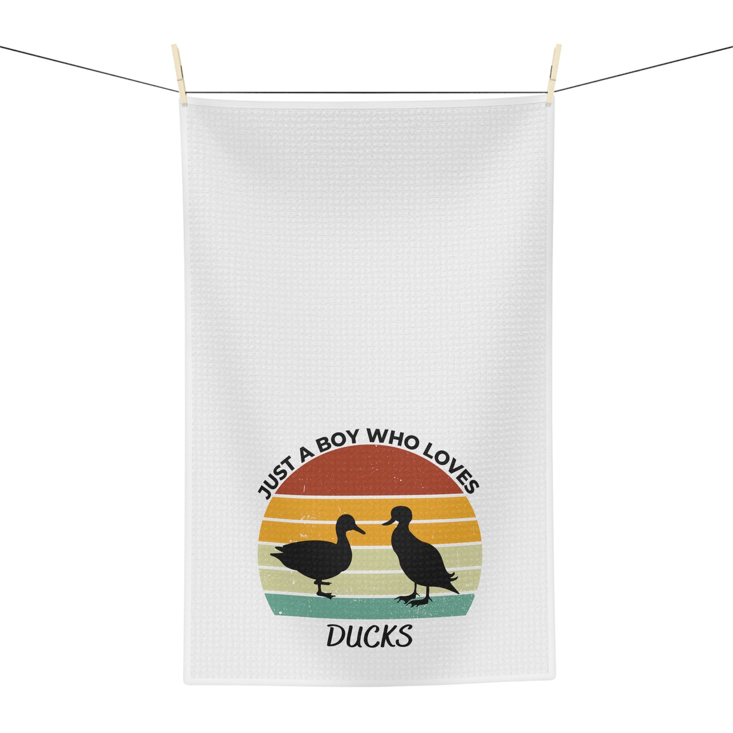 Just a Boy Who Loves Ducks Soft Tea Towel