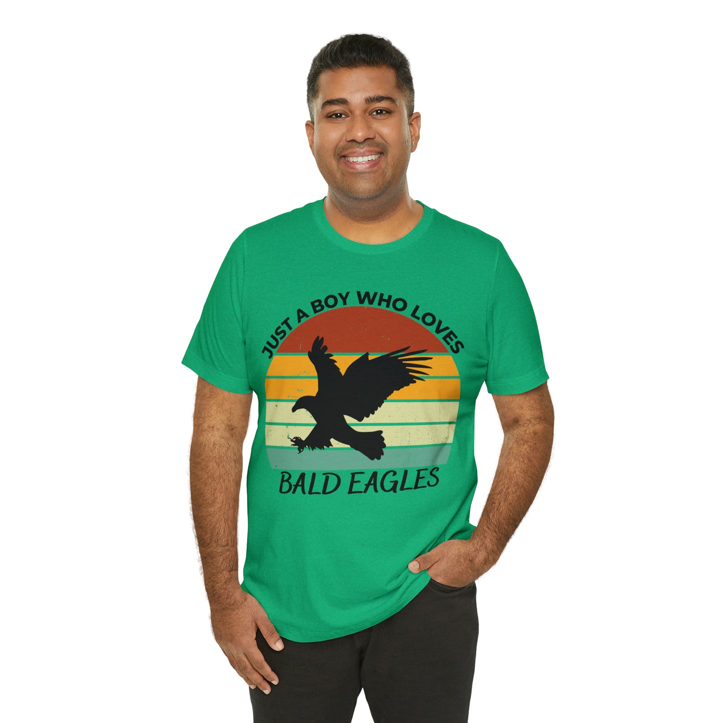 Just a Boy Who Loves Bald Eagles Short Sleeve Tee