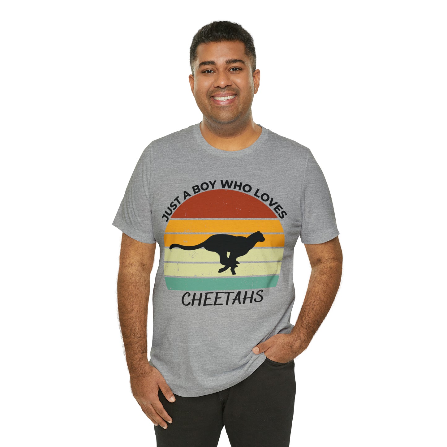 Just a Boy Who Loves Cheetahs Short Sleeve Tee