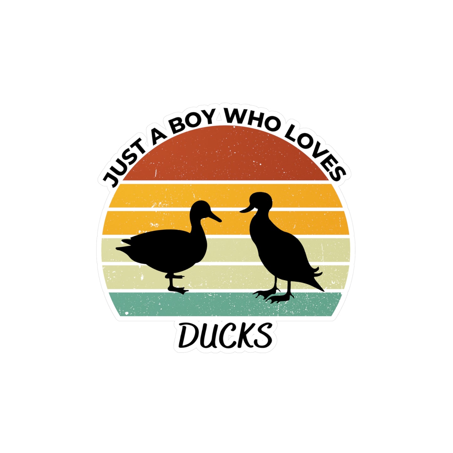 Just a Boy Who Loves Ducks Kiss-Cut Vinyl Decals