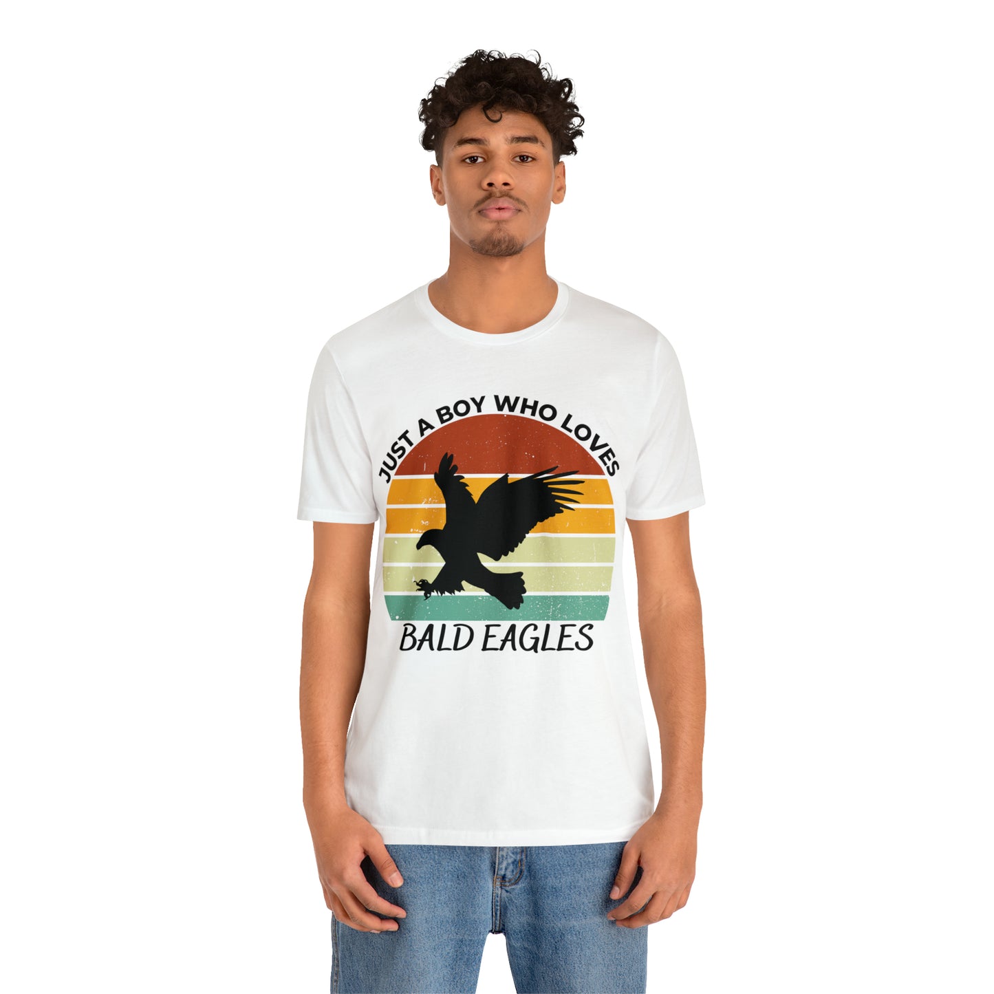 Just a Boy Who Loves Bald Eagles Short Sleeve Tee