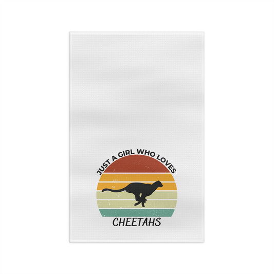 Just a Girl Who Loves Cheetahs Soft Tea Towel