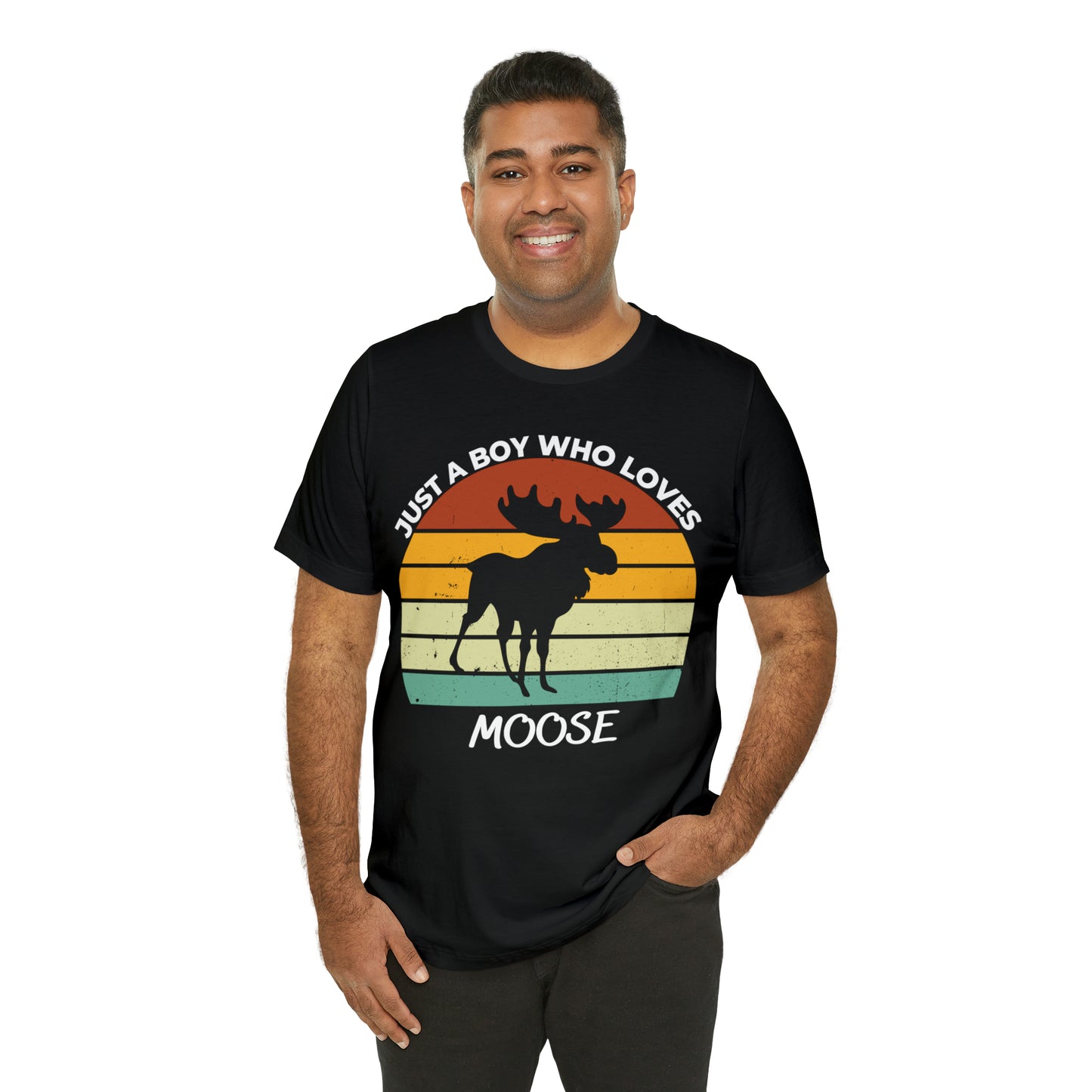 Just a Boy Who Loves Moose Short Sleeve Tee