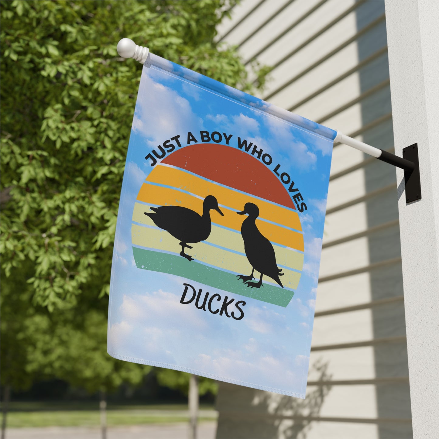 Just a Boy Who Loves Ducks Garden & House Banner