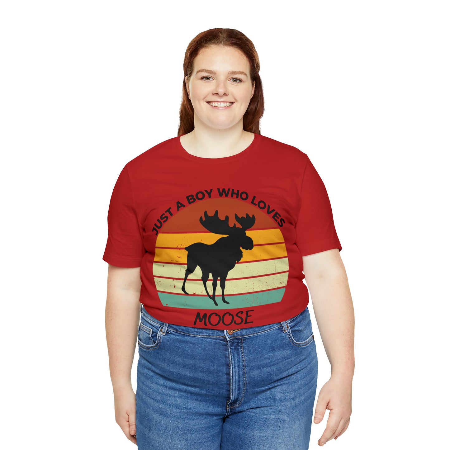 Just a Boy Who Loves Moose Short Sleeve Tee