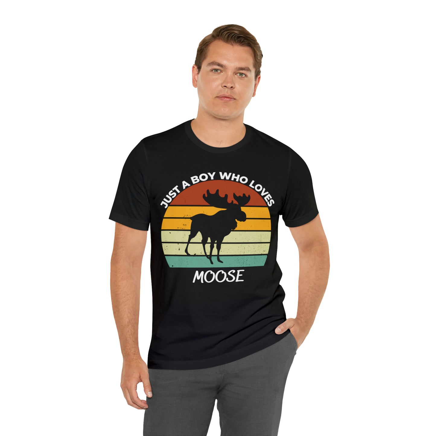 Just a Boy Who Loves Moose Short Sleeve Tee