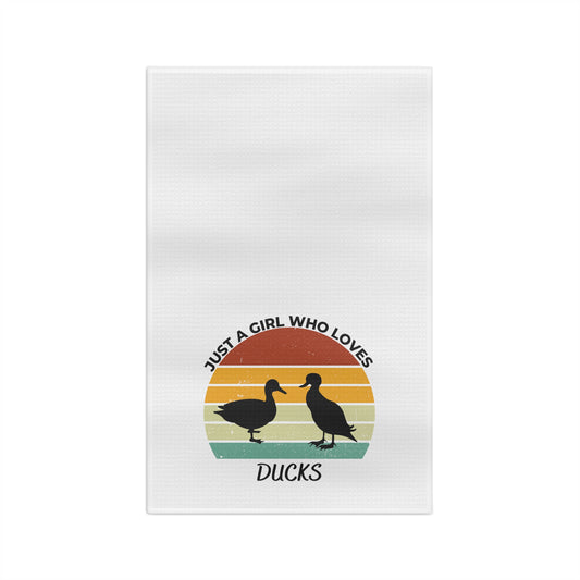 Just a Girl Who Loves Ducks Soft Tea Towel