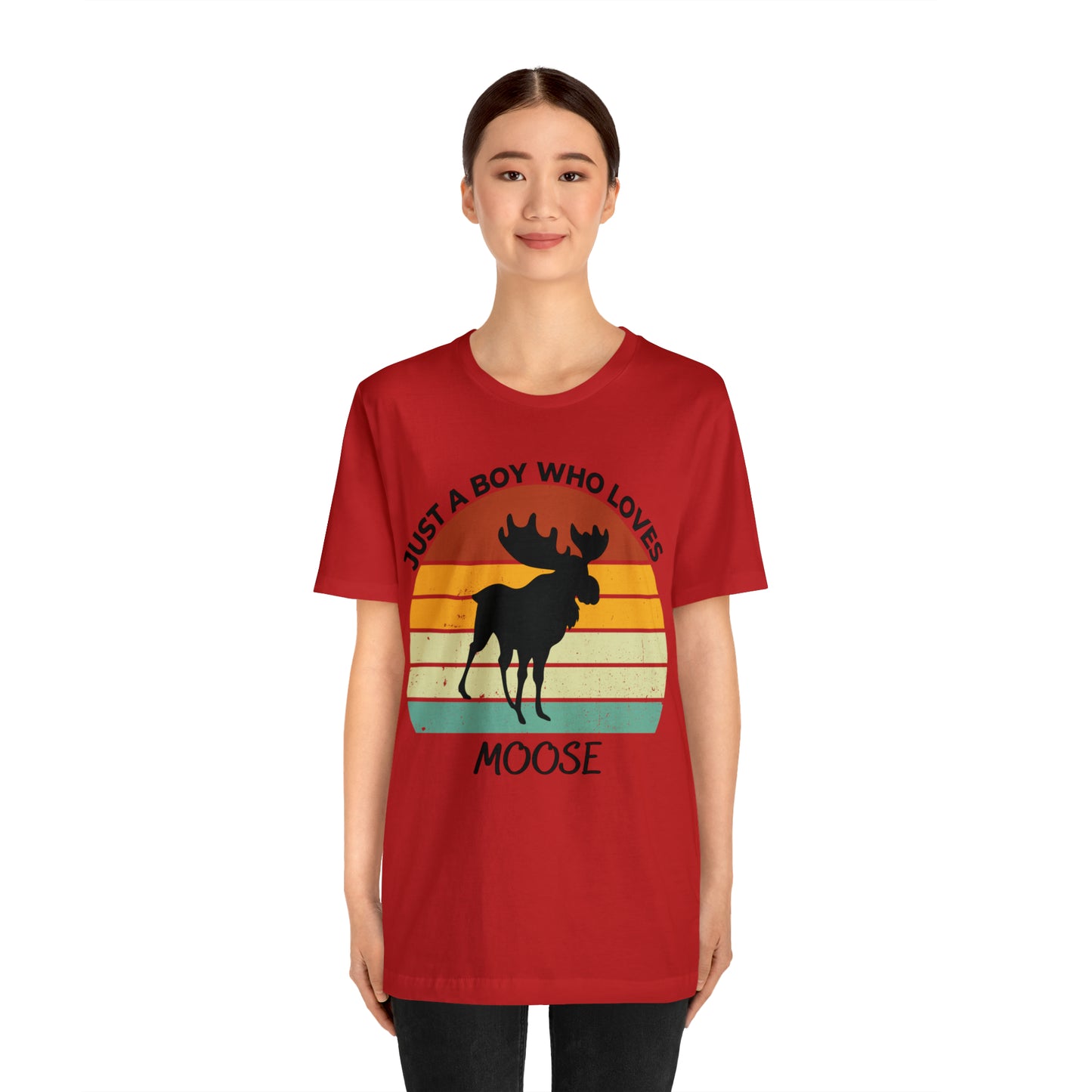 Just a Boy Who Loves Moose Short Sleeve Tee