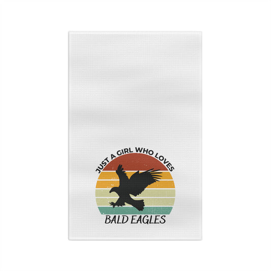 Just a Girl Who Loves Bald Eagles Soft Tea Towel