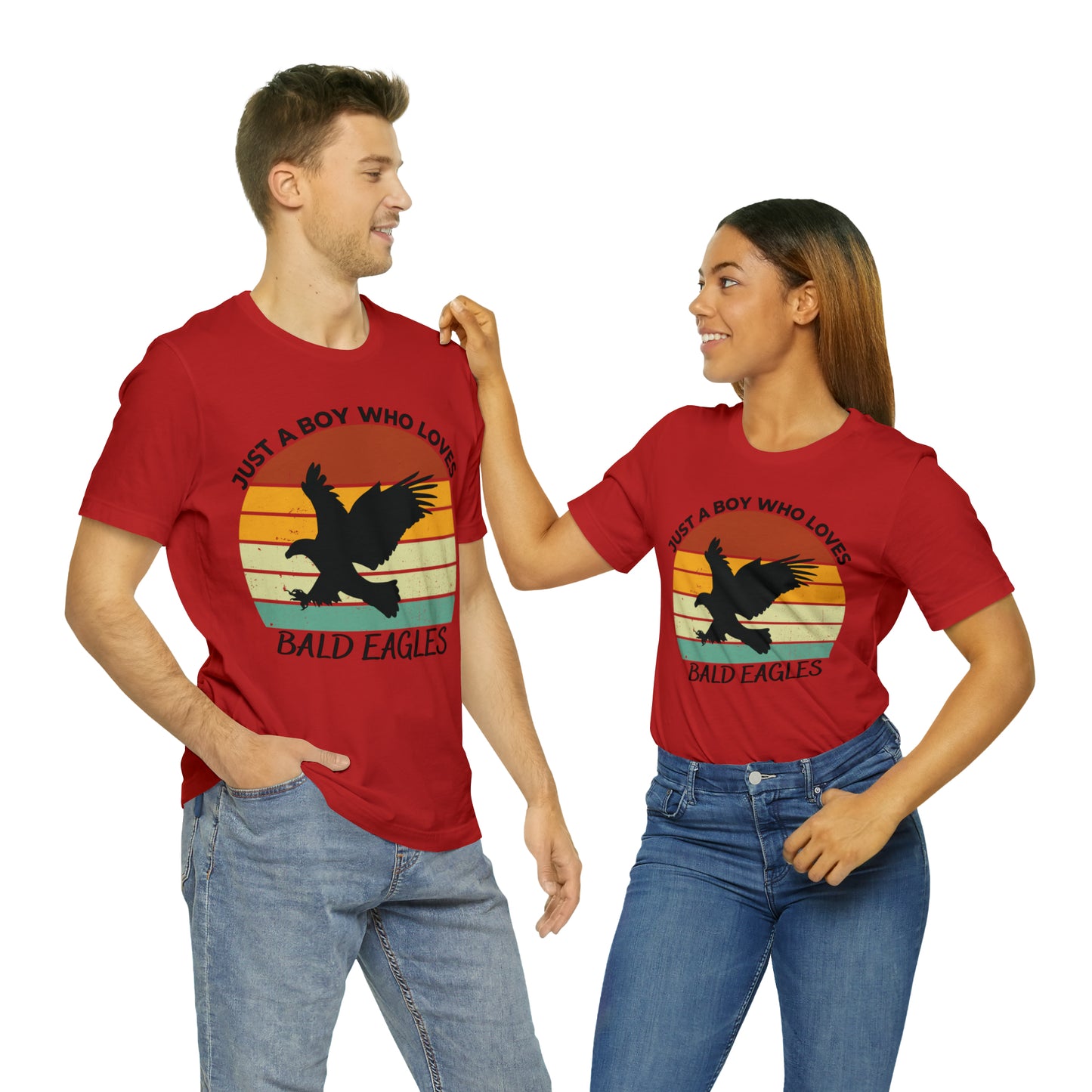 Just a Boy Who Loves Bald Eagles Short Sleeve Tee