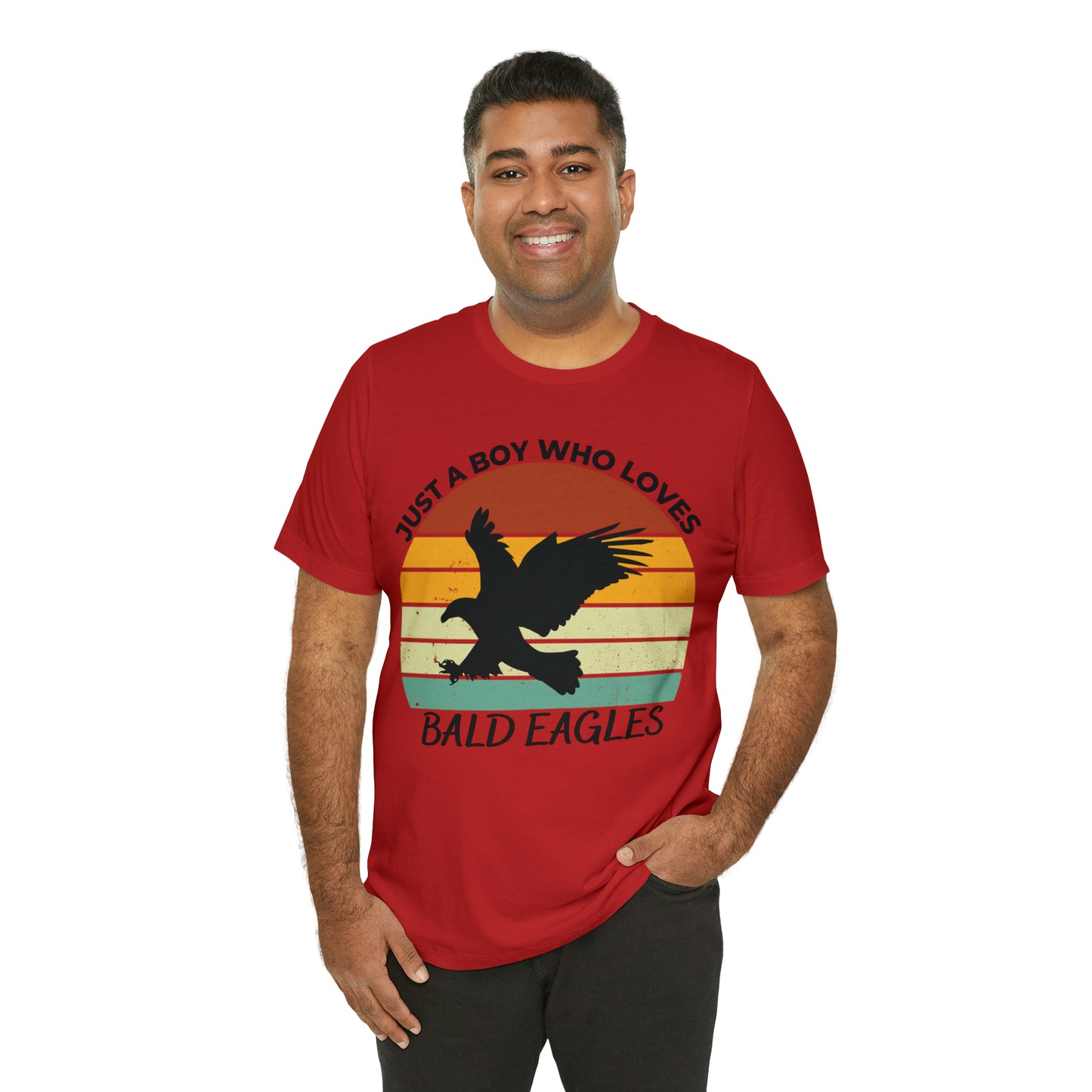 Just a Boy Who Loves Bald Eagles Short Sleeve Tee