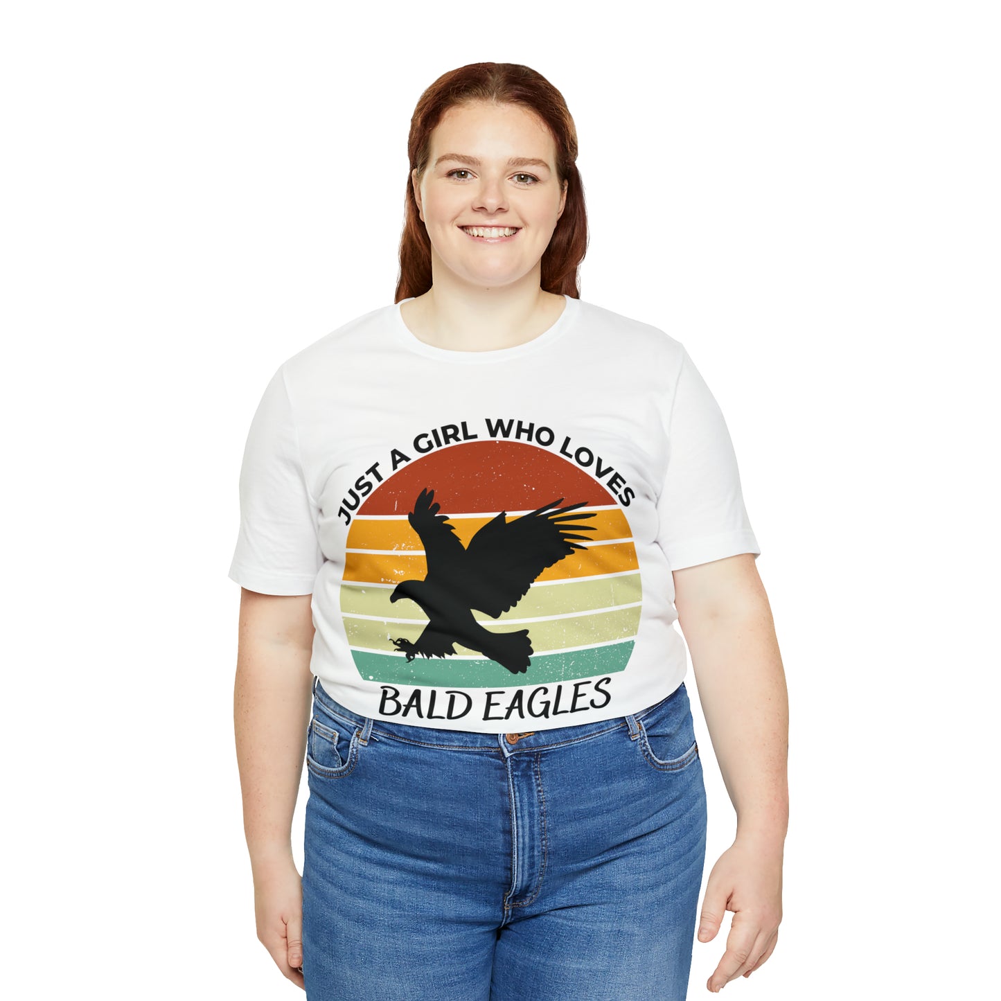 Just a Girl Who Loves Bald Eagles Short Sleeve Tee