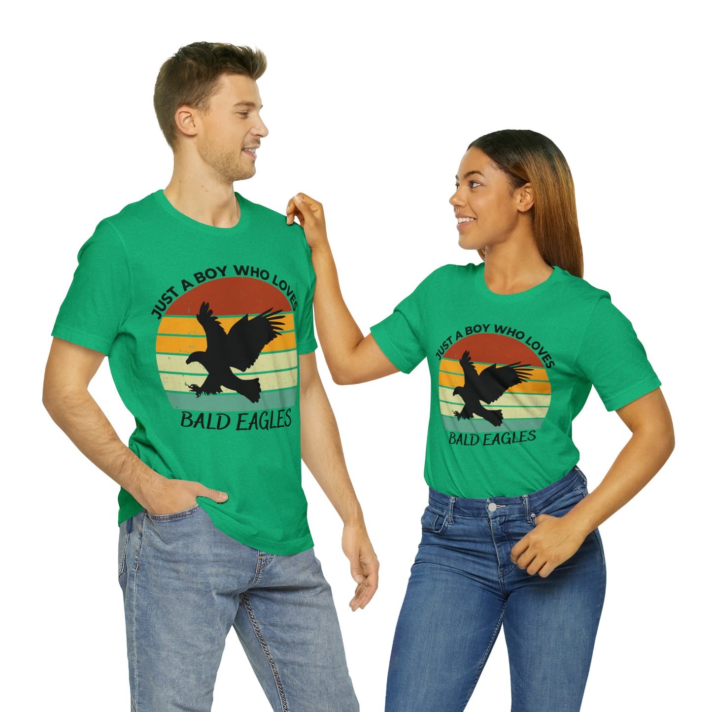 Just a Boy Who Loves Bald Eagles Short Sleeve Tee