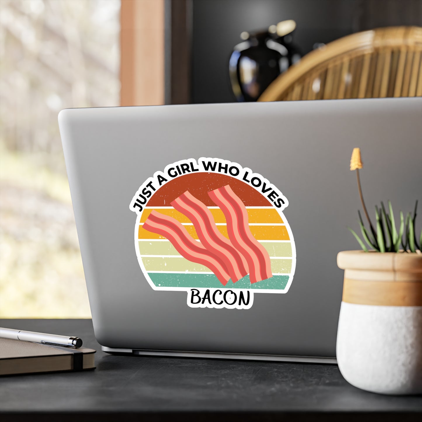 Just a Girl Who Loves Bacon Kiss-Cut Vinyl Decals